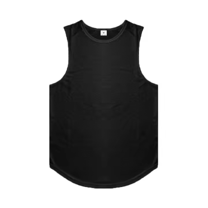 Camiseta sin mangas de malla para hombre, chaleco de Fitness, culturismo, entrenamiento, gimnasio, moda de verano - 1