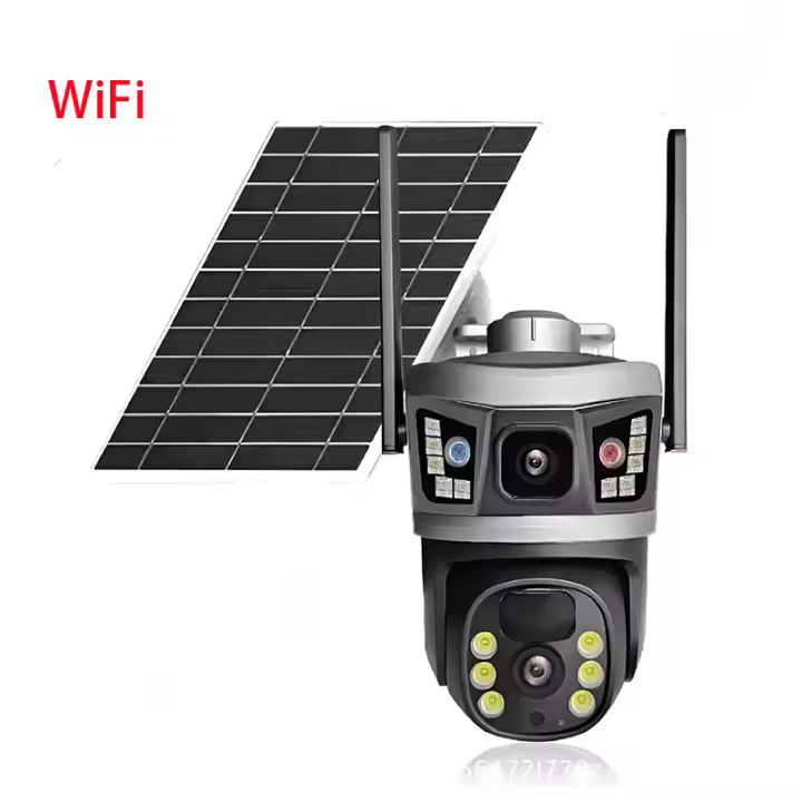 Camara de vigilancia exterior solar 4G doméstico  HD Visión nocturna inalámbrico WiFi inteligente remoto alarma vigilancia - 1