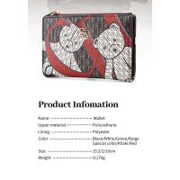 Bolso de mujer CHCH estilo clásico retro con patrón de dibujos animados letra material de PVC cierre de cremallera - details 4