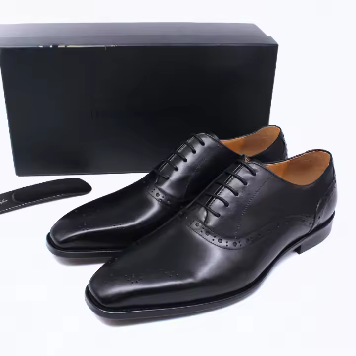 Vestido de cuero Zapatos de cuero Zapatos Oxford británicos para hombres Zapatos para hombres - 1