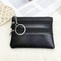Monedero pequeño de cuero PU clásico para niña, cartera multifuncional con cremallera, monedero coreano, tarjetero - details 2