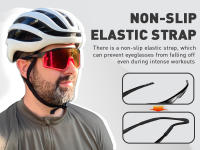 Kapvoe-gafas de sol de ciclismo para hombre, lentes deportivas para bicicleta de montaña, UV400, 1 lente - details 4