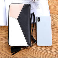 Cartera larga de piel sintética para Mujer, con diseño bolso de mano de borla, tarjetero - details 15