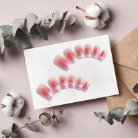 Uñas francesas con decoración de punta de ojo de gato, uñas postizas ultraflexibles y duraderas para uso diario y fiestas - details 1