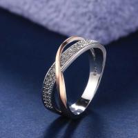 Anillo De Lujo Chapado En Oro De 14k, Incrustado Con Circonitas Brillantes, Joyería De Compromiso Y Boda Para Mujer - details 0
