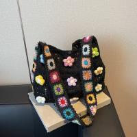 Bolso de hombro tejido bohemio, estilo étnico, gran capacidad, bandolera de ganchillo bohemio, estilo perezoso, bolso tejido informal calado - details 3