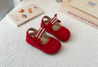 Bolsa de los niños cabeza Boken zapatos 2025 primavera y otoño nueva versión coreana de las niñas perla arco princesa zapatos de suela suave solo zapatos - details 13