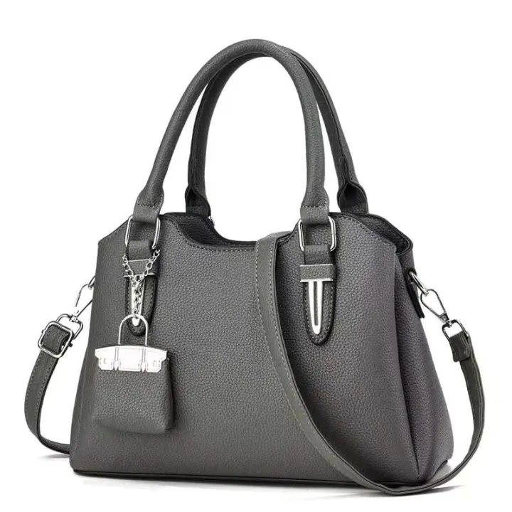 Bolso de moda para mujer de dos piezas multifuncional de color sólido nuevo minimalista de gran capacidad 2025 - 1