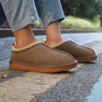 Nuevas botas de nieve con plataforma Ultra Mini para mujer, zapatos cálidos de invierno con forro de lana Natural de cuero de ante vacuno - details 1