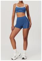 Conjunto de Yoga sin Mangas Estilo Gimnasio para Mujeres Conjunto Deportivo de Primavera/Verano con Levantamiento de Cintura y Cadera Bra+Shorts - details 10