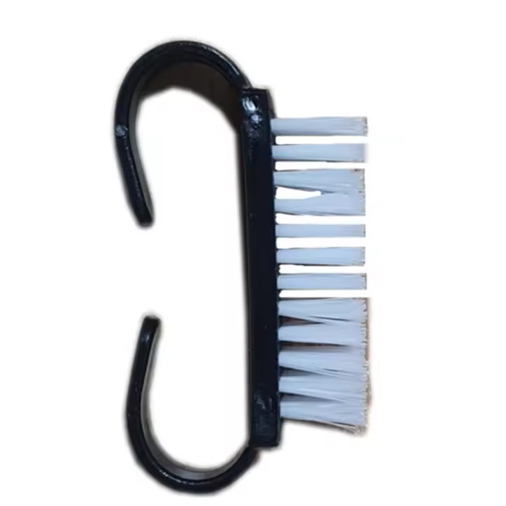 Cepillo de limpieza de plástico para arte de uñas, cepillo para el cuidado de las uñas, limpieza de polvo, mango de fregado, cantidad: 100 piezas, negro - 1