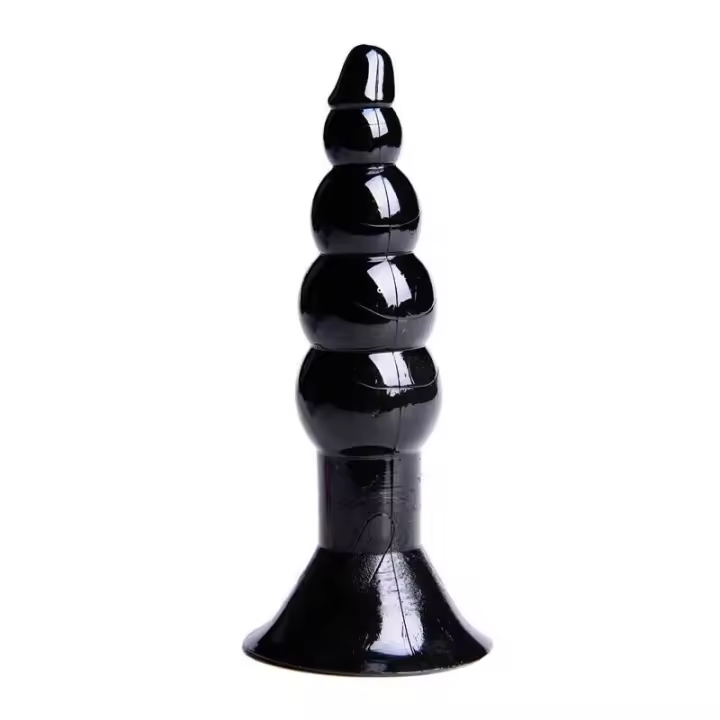 Empaquetado privado SEXY Silicona Ventosa Tapón Masajeador de Próstata Dildo Vibrador Punto G Anal Juguetes Sexuales para Adultos - 1