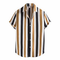 Camisa de botones de manga corta con estampado de lino y algodón - details 6