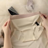 Bragas sin costuras para mujer, lencería de seda helada, bragas de gato, ropa interior Sexy, conjunto de ropa interior íntima ultrafina, 3 uds. - details 7
