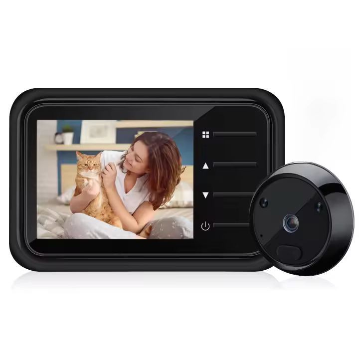 Cámara de Timbre de Puerta con Visión Nocturna HD Marca Awapow Conéctate con Cable - 1