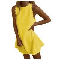 2025 Mini vestido informal sin mangas con estampado elegante para mujer, novedad de verano grande - details 1