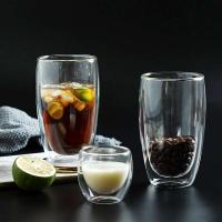 Taza de Café Espresso Hecha a Mano Resistente al Calor Vidrio de Doble Pared de 350ml para Bebidas de Té y Whisky - details 0