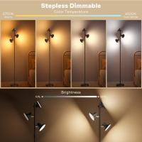 Lampara de Pie LED Regulable 36W 2500LM Lampara de Pie Salon con Mando a Distancia y Control Táctil, 4 Temperaturas de Color, 3 Luces Giratorias Luz de Pie para Salón, Habitación y Oficina - details 31