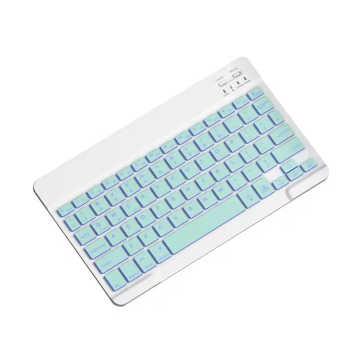 Teclado retroiluminado de 10 pulgadas, Mini teclado silencioso portátil Bluetooth para teléfonos móviles, tabletas y portátiles, teclado inalámbrico D - 1
