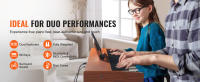 SucceBuy Piano digital contrapesado: 88 teclas, teclado dual, soporte de cuatro patas, 200 tonos/r ritmos, Bluetooth/USB/MIDI - details 0