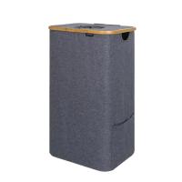 Cesta de Almacenamiento de Botellas de Bambú de Gran Tamaño Cubo de Reciclaje Plegable para Bebidas con Bolsa Interior - details 9