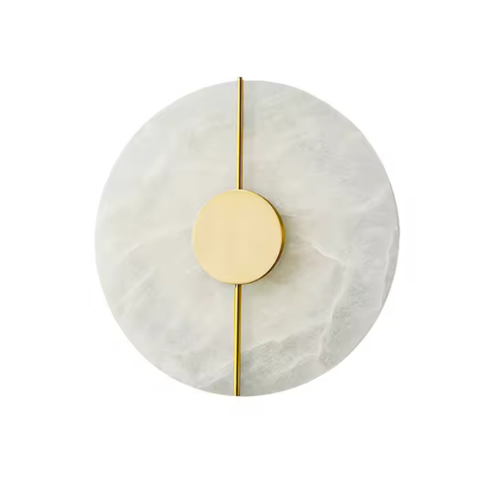 Tomaxin Lámpara de Pared de Mármol 20CM Luz Nocturna de 3W Diseño Sencillo y Natural - 1