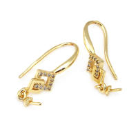 Latón color oro de 18 quilates, compatible con cuentas de medio agujero con ganchos de medio pasador para pendientes, joyería de alta calidad, accesorios para manualidades. - details 33