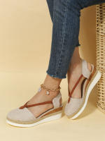 Sandalias de Mujer con Tacón en Cuña Nueva Diseño Gladiator para Verano Zapatos de Diseñador Cubierta de Punta Clásica Tallas Medianas y Grandes - details 9
