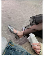 Medias zapatillas francesas sandalias de mujer zapatos Mary Jane de un pedal zapatos Muller de tacón grueso para mujer - details 52