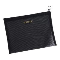 Bolsa negra con cremallera de gran capacidad, bolsa de lavado transparente, estuches de cosméticos, bolsas de cosméticos de malla, bolsa de aseo, bolsas de maquillaje - details 7