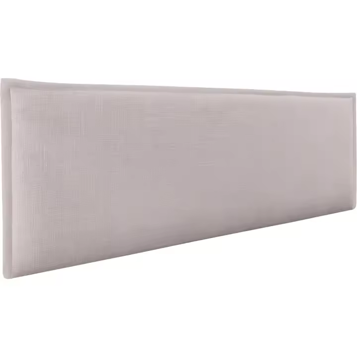 Trendy Moderne Cama con Almohada de Lino Natural 160cm, Diseño de Cabeza de Liso, Tapizado de Ribete - 1