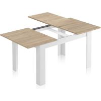 Mesa de Comedor Extensible Diseño Rectangular Danna Acabado en Blanco Artik y Roble Canadiense - details 6