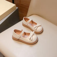 Zapatos De Cuero Para Niñas Beige Con Cordón Y Bajo Suave Antideslizante Para Primavera Otoño Zapatos Solos Para Bebés Y Niños De 2 a 18 Años - details 14