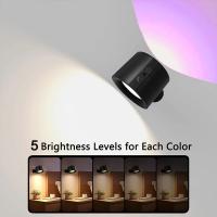 Lámpara de pared Led temporizable en 12 colores, control remoto táctil, recarga USB, luz nocturna portátil inalámbrica giratoria, lámpara de lectura para mesita de noche y dormitorio - details 7