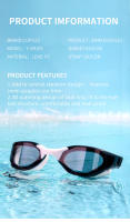 Gafas de natación antivaho profesionales para adultos, gafas de silicona impermeables galvanizadas, protección UV, gafas de natación para hombres - details 14