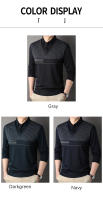 Caumanl-Camiseta de manga larga para hombre, ropa de trabajo informal de negocios, corte Regular, talla europea, moda de otoño - details 6