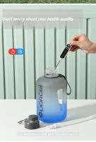 Botella de agua deportiva con pajita de gran capacidad, hervidor de agua portátil de plástico para exteriores - details 9