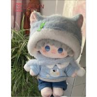 Evelyn-ropa para muñeca de 20cm, gorro de felpa azul, camiseta, pantalones, pantalones cortos, zapatos, traje Genshin Impact, juguete de peluche, ropa de vestir - details 4