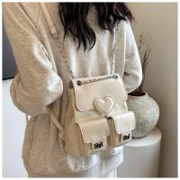 Diseño sentido nicho mochila plata amor de las mujeres nueva moda mochila versátil cadena cubo bolsa de viaje - details 6