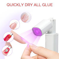 Secador portátil con soporte para uñas, lámpara de secado rápido, luz Led UV, recargable, para manicura - details 13
