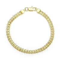 Pulsera de Serpiente de Oro de 18K Unisex, Ancho de 5MM, Regalo de Fiesta de Boda de 20CM - details 0
