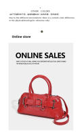 Bolso de concha, bolso de media luna con hebilla de cinturón, bolso de mensajero portátil de cuero suave a la moda. - details 6