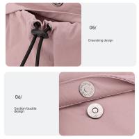 Bolsa de almacenamiento de nailon para teléfono móvil, bolso redondo pequeño informal de gran capacidad, Color sólido, estilo coreano, bolso de hombro individual para estudiantes - details 5