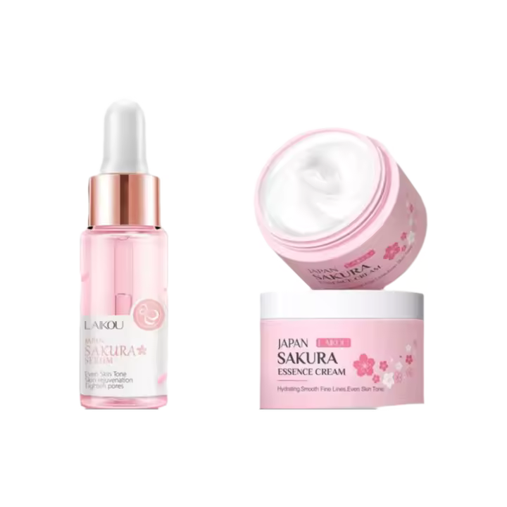 Crema de suero facial japonesa Sakura, eliminador de arrugas, antienvejecimiento, se desvanece, líneas finas, reafirmante, vitamina C, blanqueamiento, rejuvenecimiento, cuidado de la piel - 1