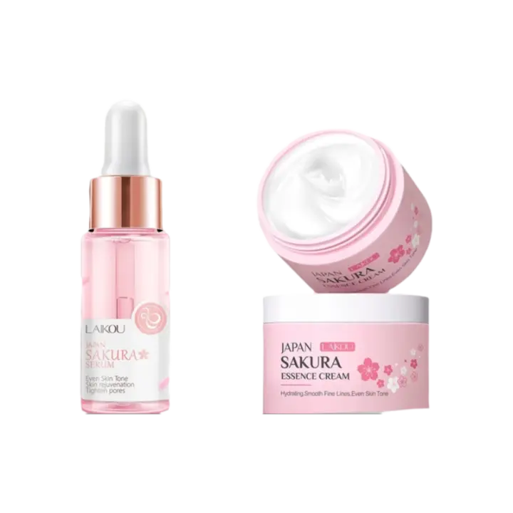 Crema de suero facial japonesa Sakura, eliminador de arrugas, antienvejecimiento, se desvanece, líneas finas, reafirmante, vitamina C, blanqueamiento, rejuvenecimiento, cuidado de la piel - 1