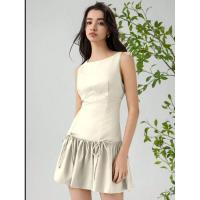 Vestido corto sin mangas de primavera con decoración de lazo de cinco colores en estilo europeo y americano - details 3