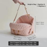Bolsa de transporte de lujo para perros pequeños y gatos, asiento de coche, cama de viaje para mascotas, portátil, lavable - details 0