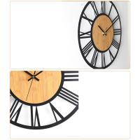 Reloj de Pared de Números Romanos Nórdicos de 3D Silencioso, Preciso, Decoración de Sala de Estar - details 13