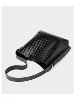 Bolso de hombro de cuero tejido a mano de gran capacidad a la moda bandolera bandolera bandolera para mujer - details 30