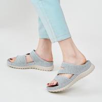 Sandalias deportivas y de ocio europeas y americanas nuevas sandalias de mujer de suela gruesa huecas con velcro 2025 - details 0